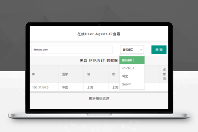 【亲测搭建】在线IP-UA查询PHP源码内附多个接口可自由更换